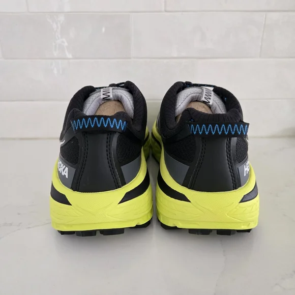 NEW Hoka Mafate Three2 Athletic Hiking Running Sneakers Shoes Black Yellow 8.5 - Picture 6 of 10
